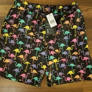BROOKLYN CLOTH FLAMINGO LINED SWIM BOARD SHORTS